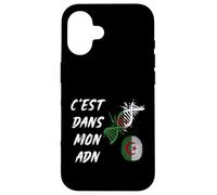 C'est dans Mon ADN Cadeau Patriote Algérien Drapeau Algérie Coque pour iPhone 16