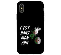 C'est dans Mon ADN Cadeau Patriote Algérien Drapeau Algérie Coque pour iPhone X/XS