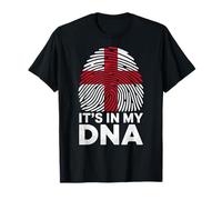 C'est dans Mon ADN Drapeau Anglais Empreinte Digitale, Drapeau de l'Angleterre T-Shirt