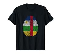 C'est dans Mon ADN Drapeau de la République Centrafricaine Empreinte Digitale T-Shirt Graphique avec Valeur