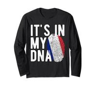 C'est dans Mon ADN Drapeau National France Pride Heritage Manche Longue