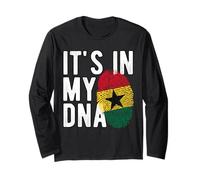 C'est dans Mon ADN Drapeau National ghanéen Patrimoine de la fierté du Ghana Manche Longue