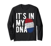 C'est dans Mon ADN Drapeau National néerlandais Patrimoine des Supporters des Pays-Bas Manche Longue