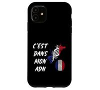 C'est dans Mon ADN Patriote Français France Drapeau Français Coque pour iPhone 11