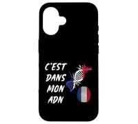 C'est dans Mon ADN Patriote Français France Drapeau Français Coque pour iPhone 16