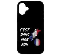 C'est dans Mon ADN Patriote Français France Drapeau Français Coque pour iPhone 16 Plus