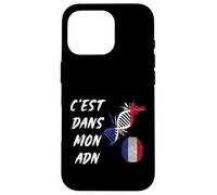 C'est dans Mon ADN Patriote Français France Drapeau Français Coque pour iPhone 16 Pro