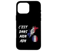 C'est dans Mon ADN Patriote Français France Drapeau Français Coque pour iPhone 16 Pro Max