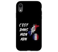 C'est dans Mon ADN Patriote Français France Drapeau Français Coque pour iPhone XR