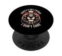 C'est drôle, 99 pour cent de chances, de ne pas s'en soucier, singe, gorille, femme, homme PopSockets PopGrip Adhésif