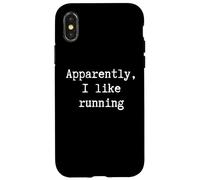 C'est drôle, apparemment, J'aime Courir. Maman, Papa, sœur, frère, Fan Coque pour iPhone X/XS