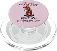 C'est drôle, arrête de Demander Pourquoi Je suis Un Poulet complètement Sarcastique PopSockets PopGrip pour MagSafe