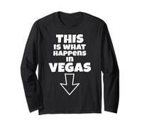 C'est drôle, C'est ce Qui se Passe à Vegas Down Arrow Vacation Manche Longue