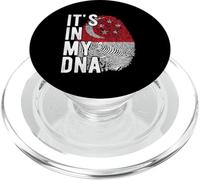 C'est drôle, C'est inscrit dans Mon ADN. Drapeau de Singapour PopSockets PopGrip pour MagSafe