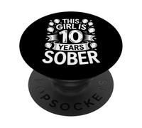 C'est drôle, Cette Fille a 10 Ans de sobriété en Disant « Femmes » PopSockets PopGrip Adhésif