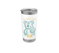 C'est drôle de choisir un ours qui dit que j'y vais avec l'ours Gobelet isotherme en acier inoxydable double paroi