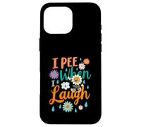 C'est drôle de dire Que Je Fais Pipi Quand Je RIS, Flower Fun Pun Gag Groovy Coque pour iPhone 16 Pro Max