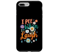C'est drôle de dire Que Je Fais Pipi Quand Je RIS, Flower Fun Pun Gag Groovy Coque pour iPhone 7 Plus/8 Plus