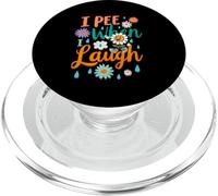 C'est drôle de dire Que Je Fais Pipi Quand Je RIS, Flower Fun Pun Gag Groovy PopSockets PopGrip pour MagSafe