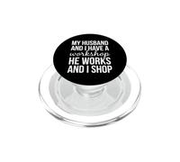 C'est drôle de dire Que Mon Mari et Moi Avons Un Atelier, des travaux et Une Boutique PopSockets PopGrip pour MagSafe