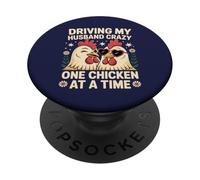 C'est drôle de Rendre Mon Mari Fou, Un Poulet à la Fois PopSockets PopGrip Adhésif