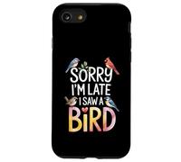 C'est drôle, désolé, je suis en retard, j'ai vu un oiseau faire une blague sur l'observation des oiseaux Coque pour iPhone SE (2020) / 7 / 8