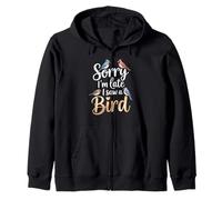 C'est drôle, désolé, je suis en retard, j'ai vu un oiseau faire une blague sur l'observation des oiseaux Sweat à Capuche
