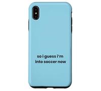 C'est drôle, Donc Je Suppose Que J'aime Soccer Now Graphic Mom Dad Player Coque pour iPhone XS Max
