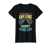 C'est drôle et Impressionnant Que Harry prononce Le nom Harry T-Shirt Graphique avec Valeur, Femme, Noir, L
