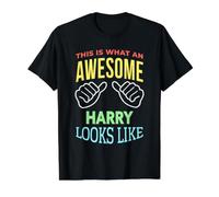 C'est drôle et Impressionnant Que Harry prononce Le nom Harry T-Shirt Graphique avec Valeur, Homme, Noir, L