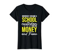 C'est drôle, évidemment, Je suis devenue gardienne d'école pour l'argent T-Shirt Graphique avec Valeur, Femme, Noir, L