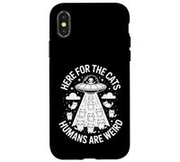C'est drôle, Ici, pour Les Chats : Les Humains sont Un Dicton étrange Coque pour iPhone X/XS