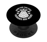 C'est drôle, Ici, pour Les Chats : Les Humains sont Un Dicton étrange PopSockets PopGrip Adhésif