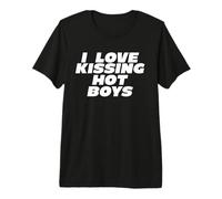 C'est drôle, J'adore Kissing Hot Boys Flirty Bold Gay Pride LGBTQ+ T-Shirt Haut de Gamme