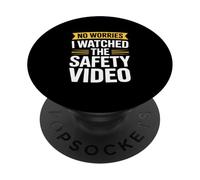C'est drôle, J'Ai regardé la vidéo de sécurité et Sarcastic Saying PopSockets PopGrip Adhésif
