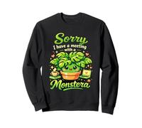 C'est drôle, J'Ai Rendez-Vous avec Mon Amoureux des Plantes Monstera Sweatshirt