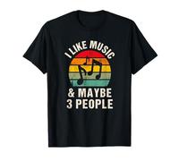 C'est drôle, J'aime la Musique et Peut-être 3 Personnes, Musician Lover Vintage T-Shirt