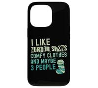 C'est drôle, j'aime les émissions de meurtre, des vêtements confortables et peut-être 3 personnes Coque pour iPhone 13 Pro