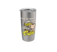 C'est drôle, j'aime ma crème et mon sucre avec une touche de café Gobelet isotherme en acier inoxydable double paroi