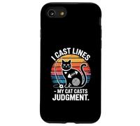 C'est drôle, Je Lance des Lignes, Mon Chat Lance Une pêche au Jugement Coque pour iPhone SE (2020) / 7/8
