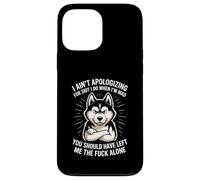 C'est drôle, Je ne m'excuse Pas pour Mad Sarcastic Dog Women Men Coque pour iPhone 13 Pro Max