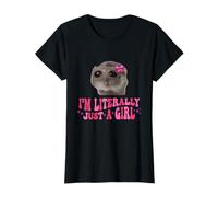 C'est drôle, je ne suis littéralement qu'une fille, un hamster triste T-Shirt