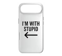 C'est drôle, Je suis avec Une Blague Stupide et Une flèche pointant vers la Gauche Coque pour iPhone Air