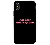 C'est drôle, Je suis Cool mais Je pleure Beaucoup Y2K Coque pour iPhone X/XS