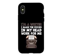 C'est drôle, Je suis écrivain, Je Fais Travailler Les Voix de ma tête pour Moi Coque pour iPhone X/XS