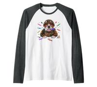 C'est drôle, Je suis Juste là en Train de Manger des Crayons Soldier MRE Eater Jarhead Manche Raglan