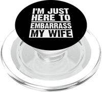 C'est drôle, je suis juste là pour embarrasser ma femme en disant une blague sur mon mari PopSockets PopGrip pour MagSafe