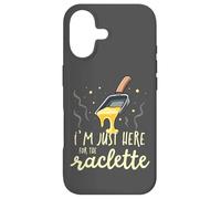 C'est drôle, Je suis Juste là pour la raclette, Le Swiss Cheese Foodie. Coque pour iPhone 17