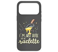 C'est drôle, Je suis Juste là pour la raclette, Le Swiss Cheese Foodie. Coque pour iPhone 17 Pro Max