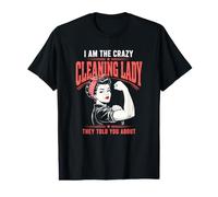 C'est drôle, Je suis la Femme de ménage Folle Dont Ils Vous Ont parlé T-Shirt Graphique avec Valeur